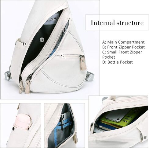 KL928 Nylon Sling Bag - Small Crossbody Backpack Shoulder Casual Daypack Multipurpose Rucksack for Men Women in Kuwait