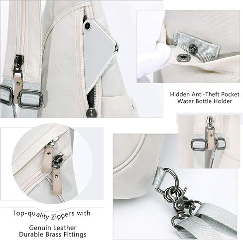 KL928 Nylon Sling Bag - Small Crossbody Backpack Shoulder Casual Daypack Multipurpose Rucksack for Men Women in Kuwait