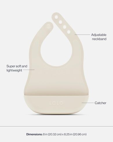 Lalo First Bites Silicone Baby Feeding Set - Baby Led Weaning Supplies - Non-Toxic Silicone - Includes 1 Bib, 2 Spoons, Training Cup, Suction Plate and Bowl - 6 Pieces - Grapefruit in Saudi Arabia