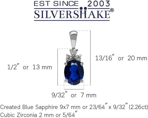 Silvershake 9X7mm بيضاوي الشكل جوهرة الميلاد الأحجار الكريمة مطلية بالذهب الأبيض أو الذهب الأصفر مطلي 925 الفضة الاسترليني قلادة كلاسيكية مجوهرات للنساء in Kuwait