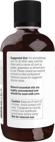 NOW Essential Oils, Tea Tree Oil, Cleansing Aromatherapy Scent, Steam Distilled, 100% Pure, Vegan, Child Resistant Cap, 2-Ounce in Saudi Arabia