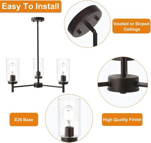 VINLUZ المعاصرة 5 الثريات الكبيرة الخفيفة الحديثة الزجاج الشفاف ظلال قلادة الإضاءة نحى النيكل المصقول غرفة الطعام تركيبات الإضاءة شنقا سلك قابل للتعديل أضواء السقف شبه دافق in Kuwait