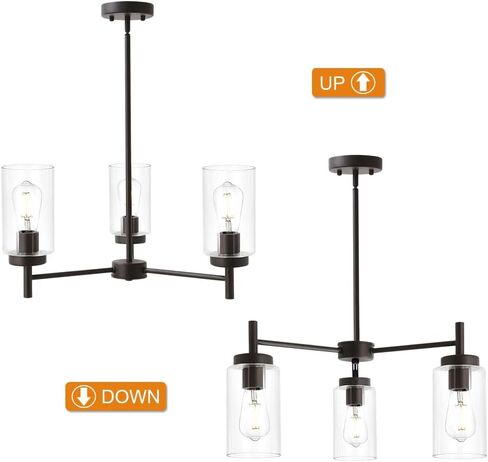 VINLUZ المعاصرة 5 الثريات الكبيرة الخفيفة الحديثة الزجاج الشفاف ظلال قلادة الإضاءة نحى النيكل المصقول غرفة الطعام تركيبات الإضاءة شنقا سلك قابل للتعديل أضواء السقف شبه دافق in Kuwait