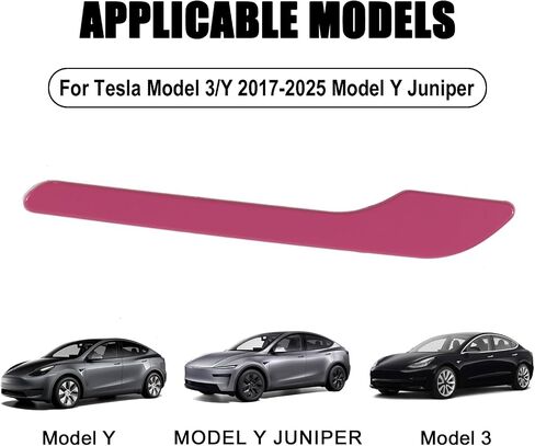 غطاء مقبض الباب مناسب لطراز Tesla 3/Y 2017-2024، 4 قطع غطاء واقي لمقبض الباب لملحقات Tesla (وردي) in Saudi Arabia