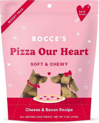 مخبز Bocce's Sauvignon Bark Treats للكلاب، مكافآت يومية خالية من القمح، مصنوعة من مكونات حقيقية، مخبوزة في الولايات المتحدة الأمريكية، ملفات تعريف الارتباط الناعمة والمطاطية الطبيعية بالكامل، التفاح والفراولة والزنجبيل، 6 أونصة in Kuwait