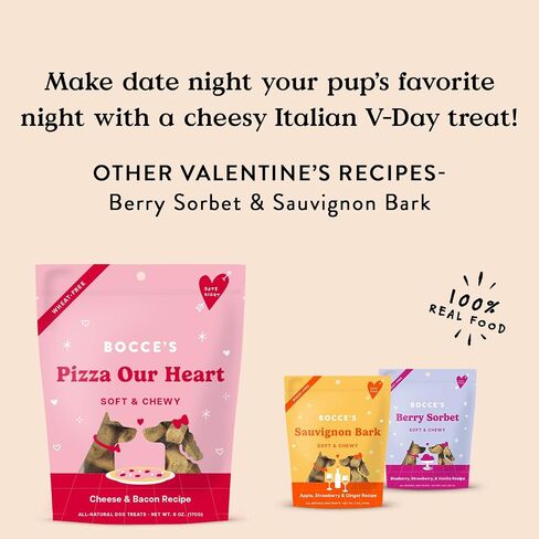 مخبز Bocce's Sauvignon Bark Treats للكلاب، مكافآت يومية خالية من القمح، مصنوعة من مكونات حقيقية، مخبوزة في الولايات المتحدة الأمريكية، ملفات تعريف الارتباط الناعمة والمطاطية الطبيعية بالكامل، التفاح والفراولة والزنجبيل، 6 أونصة in Kuwait