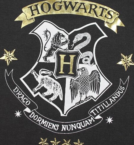 Harry Potter Intimo Big Boys Hogwarts Tee & Shorts Pajama Set (14/16) Black in Saudi Arabia