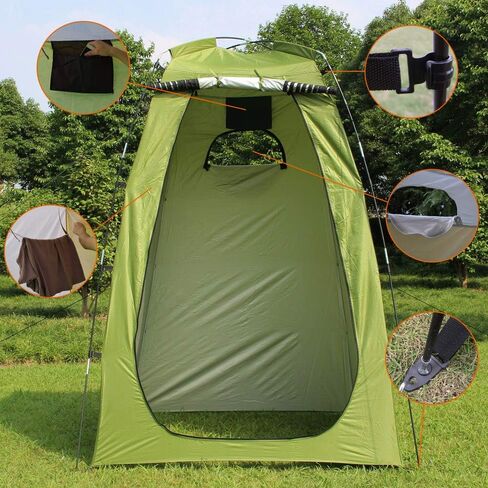 Lixada Outdoor 6FT Quick Set Up Privacy Tent, Toilet, Camp Shower, Portable Changing Room for Camping Shower Biking Toilet Beach in Kuwait