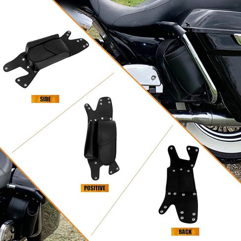 Motorcycle Saddlbag Guard Bag with Water Bottle Holder PU Leather Universal Fit For Harley Touring Electra Street Road Tri Glide Road King Ultra Class Ultra Limited 1993-2023 Left & Right in Kuwait