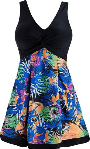 ثوب سباحة نسائي من Wantdo مقاس كبير لباس سباحة متواضع من قطعة واحدة على شكل طاووس عتيق in Kuwait