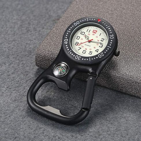 Lancardo Clip On Quartz Watch for Men and Women Glow in The Dark Backpack Buckle Belt Fob Watch for Doctors Nurses Chefs Hiking or Climbing Father's Day Mother's Day in Kuwait