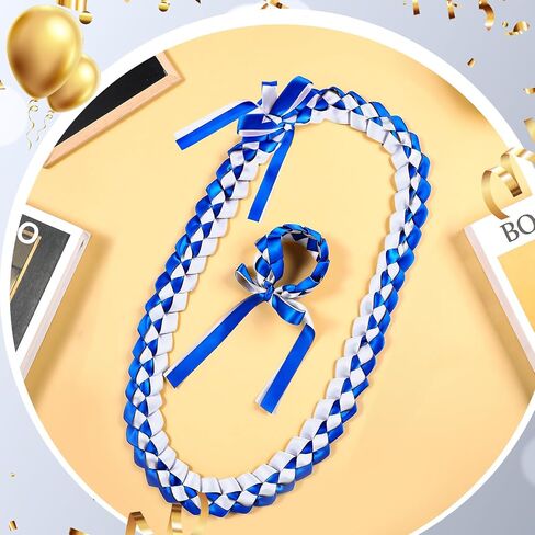 Graduation Ribbon Lei and Graduation Braided Bracelets 2024 Handmade Double Braided Ribbon Garland for Graduation Party High School University Graduation Gift Supplies in Saudi Arabia