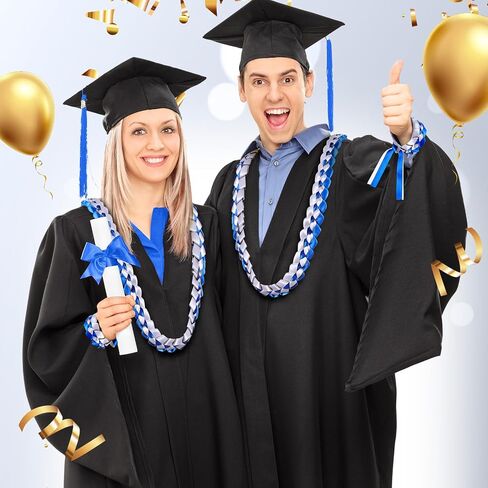 Graduation Ribbon Lei and Graduation Braided Bracelets 2024 Handmade Double Braided Ribbon Garland for Graduation Party High School University Graduation Gift Supplies in Saudi Arabia