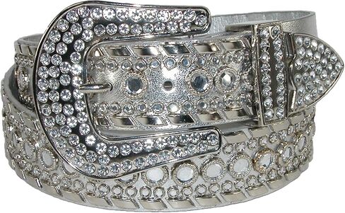 CTM® Women's 1 1/2 Inch Western Rhinestone Belt (Plus Size Available) in Kuwait