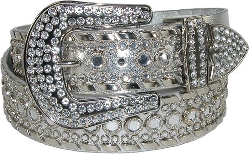 CTM® Women's 1 1/2 Inch Western Rhinestone Belt (Plus Size Available) in Kuwait
