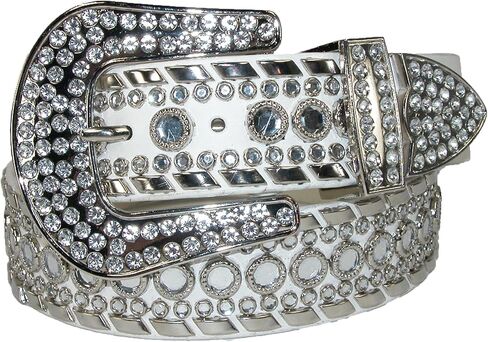 CTM® Women's 1 1/2 Inch Western Rhinestone Belt (Plus Size Available) in Kuwait
