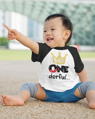 Luke & Lulu First Birthday Outfits for Baby Boys Shirts - Mouse Theme, One, 1st Birthday in Kuwait