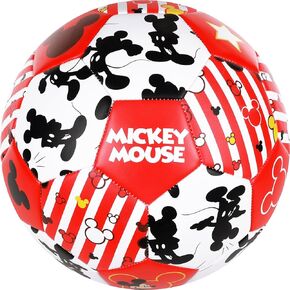 كرة قدم Capelli Sport Disney Mickey Mouse مقاس 5، كرة قدم I Heart Mickey Youth للأطفال، باللون الأحمر