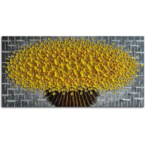 Alenoss 3D روز الزهور الجميلة الفن النفط Piantings على قماش جدار الفن 24x48 بوصة كبيرة مجردة مؤطرة محكم الفن زهرة صورة جدار ديكور in Kuwait