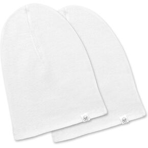 HonestBaby Reversible Beanie Hats Multipack Organic Cotton for Infant Unisex Baby Boys & Girls