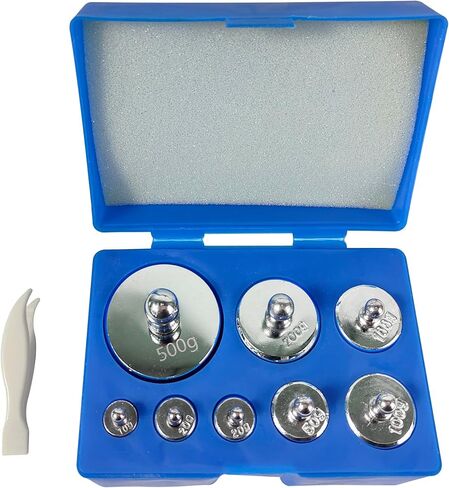 مجموعة وزن معايرة ميزان TEXALAN(R) M2 - 10-500 جرام، مجموعة 8 قطع مع حافظة (8 قطع: 10 جرام، 20 جرام، 20 جرام، 50 جرام، 100 جرام، 100 جرام، 200 جرام، 500 جرام) 8 قطع بوزن إجمالي 1000 جرام in Kuwait