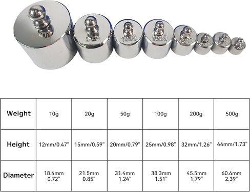 مجموعة وزن معايرة ميزان TEXALAN(R) M2 - 10-500 جرام، مجموعة 8 قطع مع حافظة (8 قطع: 10 جرام، 20 جرام، 20 جرام، 50 جرام، 100 جرام، 100 جرام، 200 جرام، 500 جرام) 8 قطع بوزن إجمالي 1000 جرام in Kuwait