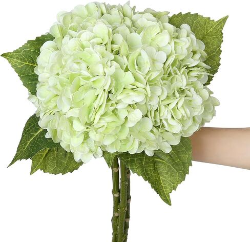 SIITUMEIZI Hydrangea Pink Artificial Flower Fake Pink Flowers 21 Inch Latex Fake Hydrangeas 3Pc in Kuwait