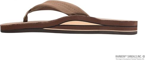 Rainbow Sandals Men's Premier Leather Double Layer with Arch Wide Strap, Two Tone Black, Men's Large / 9.5-10.5 D(M) US in Saudi Arabia