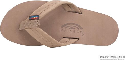 Rainbow Sandals Men's Premier Leather Double Layer with Arch Wide Strap, Two Tone Black, Men's Large / 9.5-10.5 D(M) US in Saudi Arabia