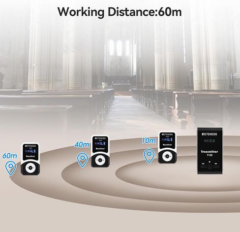 Retekess T130 Wireless Tour Guide System, Simultaneous Translation Equipment, Instant Interpretation with 2 Wireless Mic and 32-Slot Charge Case for School,Church (Case of 2 Transmitters 30 Receivers) in Saudi Arabia