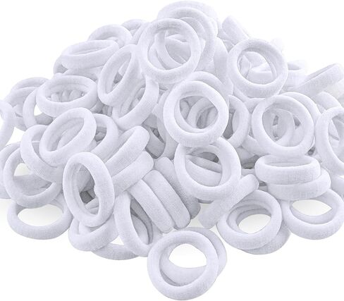 120Pcs Baby Hair Ties, Cotton Toddler Hair Ties for Girls and Kids, Small Seamless Hair Bands Elastic Ponytail Holders (Black) in Kuwait