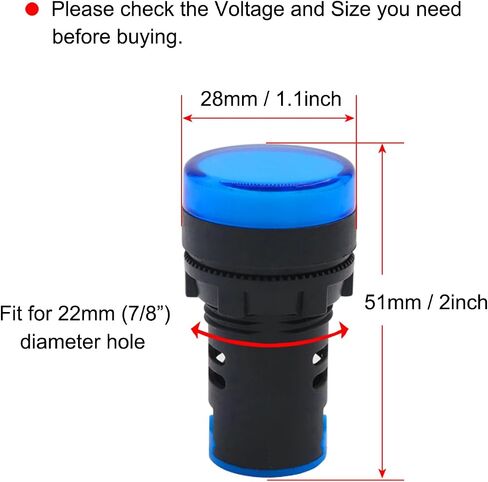 ضوء المؤشر AC / DC 12V 20mA LED فلوش لوحة جبل الأحمر 10 قطع in Kuwait