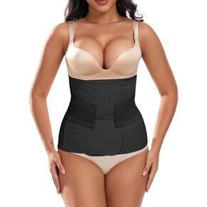 Moolida Abdominal Binder Post Surgery Postpartum Belly Band Belly Wrap Hernia Belt Stomach Compression Wrap C-Section,Nude,S/M