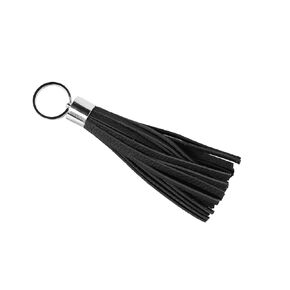 Black Women's Leather Tassel Key Chain Earrings Women Handbag Wallet Accessories Bag Charm