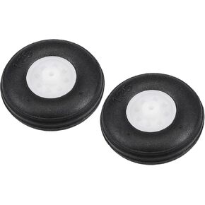 DMiotech 2 Pack 2.25 Inch PU Sponge Wheels RC Airplane Tire with Hub for RC Car Model Ship DIY Project