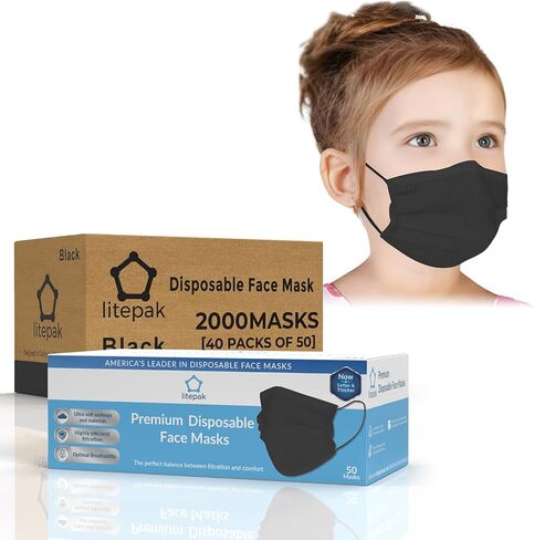 2000pcs Kids Disposable Face Masks - 3 Ply Kids Masks for Boys Girls in Saudi Arabia