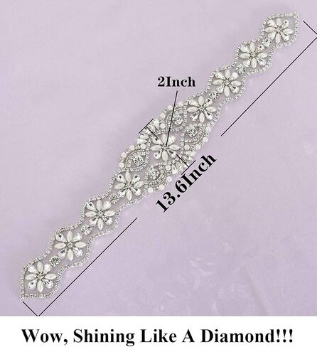 Rhinestone Belt for Women Wedding Belt Rhinestone Applique Crystal Belt Gold Wedding Rhinestone Applique Bridal Sparkly Belt for Dresses in Kuwait