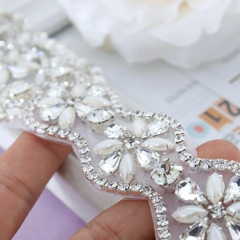Rhinestone Belt for Women Wedding Belt Rhinestone Applique Crystal Belt Gold Wedding Rhinestone Applique Bridal Sparkly Belt for Dresses in Kuwait