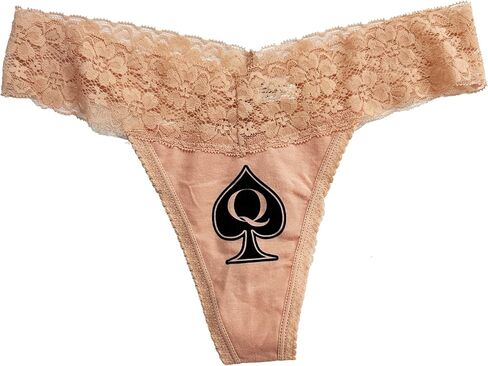 Queen of Spades Cotton and Lace Thong Panty QoS in Saudi Arabia