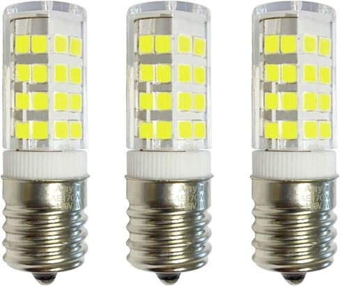 3-لمبات E17 LED لفرن الميكروويف، ضوء موقد تحت الميكروويف 40 وات يعادل (أبيض بارد 6000 ك) in Saudi Arabia