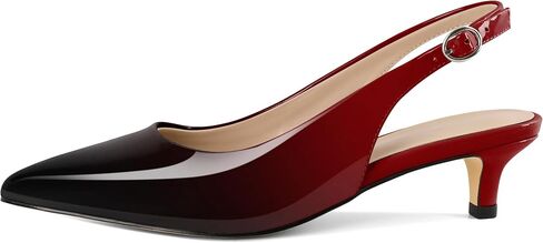 YODEKS Women's Kitten Heels Pumps Pointed Toe Slingbacks Mid Heel Spring Sandals Dress Shoes in Saudi Arabia