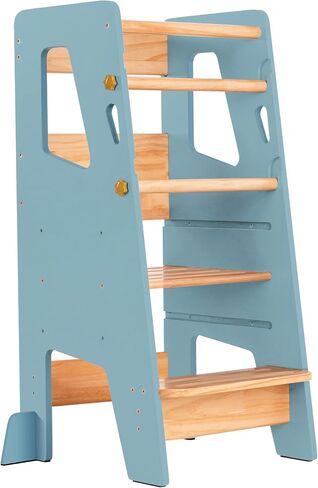 Toddler Standing Tower - Adjustable Height Toddler Kitchen Stool Helper - Ideal Kids Kitchen Step Stool for Learning New Skills - 2024 Design with Safety Feet - Pink in Saudi Arabia