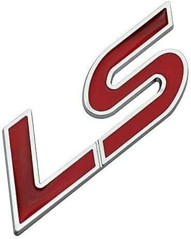 2X LS شعارات 3D شارات معدنية لوحة اليسار واليمين الحاجز الباب الخلفي الجذع شعار ملصق لشاحنات السيارات العالمية (أسود) in Kuwait