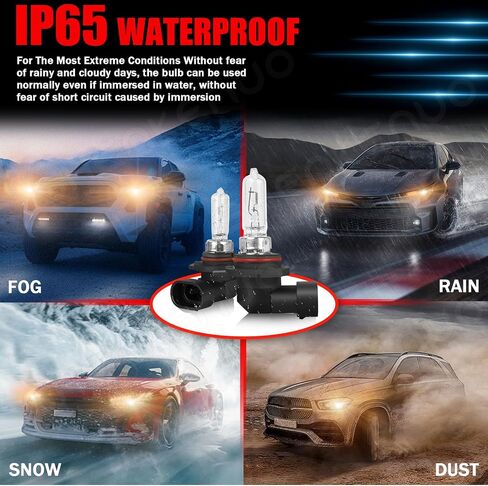 OQSNCV مناسب لمصابيح الهالوجين الأمامية DODGE Challenger (2015-2023)، 9012 شعاع عالٍ/منخفض + طقم لمبات بديلة للمصابيح الأمامية للضباب H11 100 وات، عبوة من 4 قطع in Kuwait