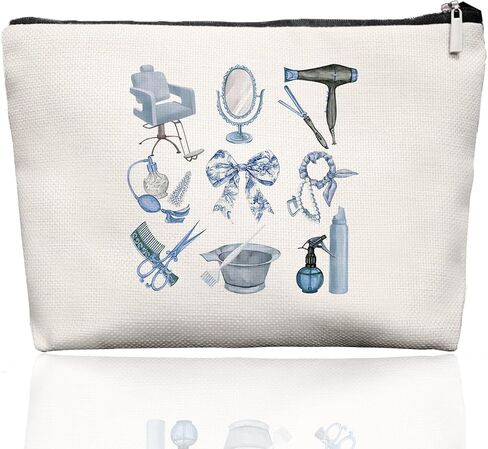 Hairstylist Gifts Women Makeup Bag Make Up Bag, Cosmetic Bags for Hairstylists, Hairdresser Gifts for Cosmetology Student Teen Girls in Kuwait