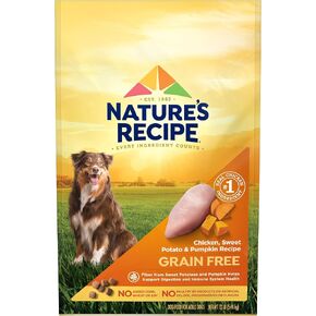 (Chicken, Sweet Potato & Pumpkin, 5.4kg) - Nature's Recipe Grain Free Easy to Digest Chicken, Sweet Potato and Pumpkin Recipe Dry Dog Food, 5.4kg