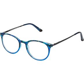 ضوء ازرق ثلاثي التركيز، دائري، اطار ازرق ديمي، تكبير 2.50, أزرق, 132mm