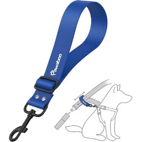Pawaboo Dog Car Seatbelt, Universal Pet Safety Belt, Chew-Proof Dog Car Restraint with Adjustable Strap, Nylon Woven Belt & PVC Shell Dog Seatbelt Harness, Dog Leash with 360° Hook, 32 in, Dark Green