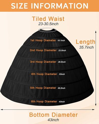 SHEJIZE Women’s Petticoat Skirt Crinoline for Women Hoop Skirt Petticoat Underskirt Half Slips (Plus Size Petticoat) in Kuwait