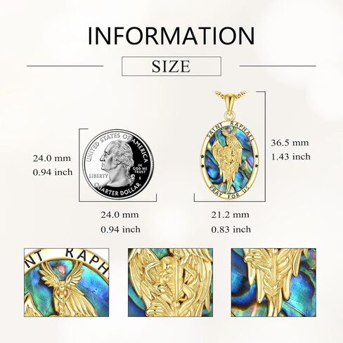 St Michael/St Christopher/Memento Mori/Virgin Mary Necklace for Men S925 Sterling Silver Saint Christopher Pendant Necklace Religious medals Jewelry Gift in Kuwait